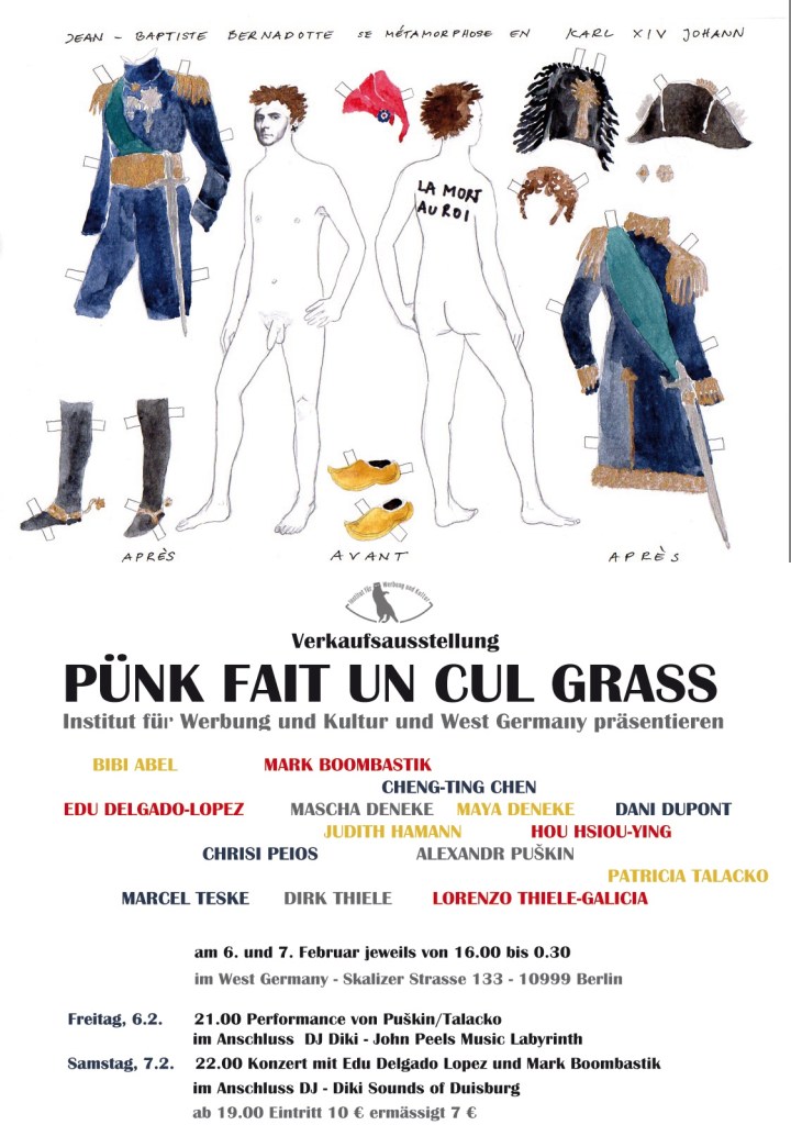 PÜNK FAIT UN CUL GRASS • Verkaufsausstellung Berlin/West Germany 6./7.2.2015 mit Bildern von Judith&nbsp;Haman