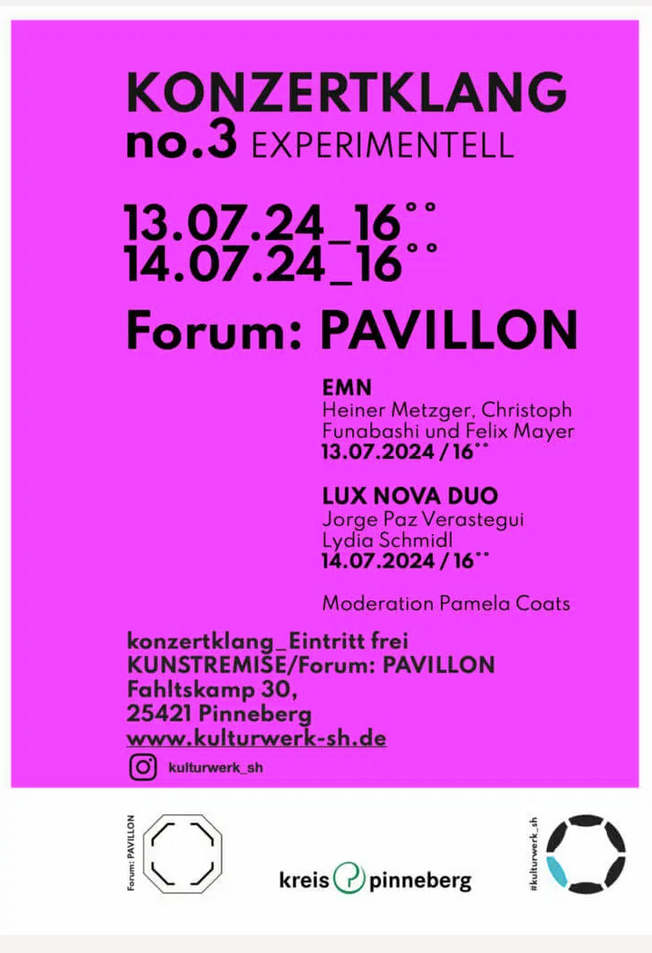 EMN Konzert im Forum: Pavillon • 13.7.24  16:00 • Fahltskamp 30  25421 Pinneberg